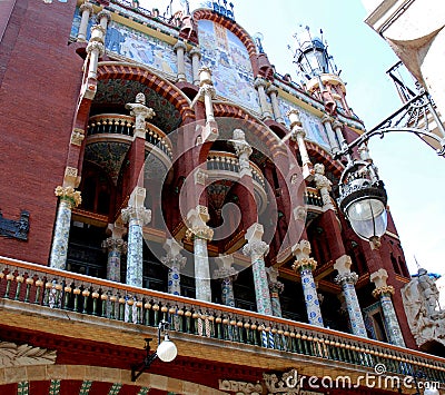 Music Palace in Barcelona Stock Photo