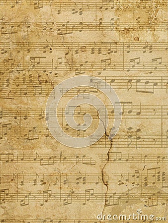 Music Parchment Paper Grunge Stock Photo