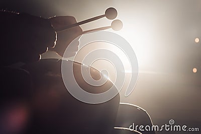 music, people, musical instruments and entertainment concept. Stock Photo