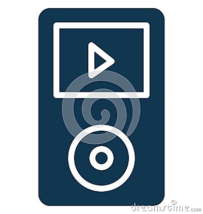 Music player, device Isolated Vector Icon That can be easily edited in any size or modified. Stock Photo
