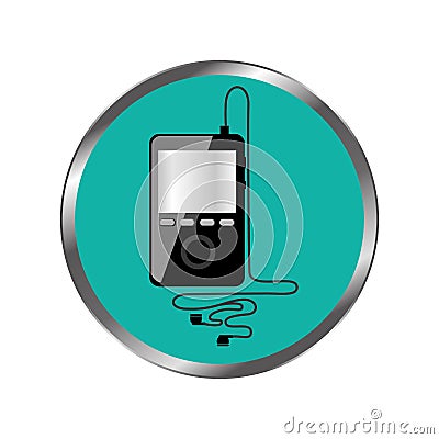 Music player mp3 icon Vector Illustration