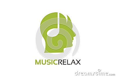Music relax logo design template Vector Illustration