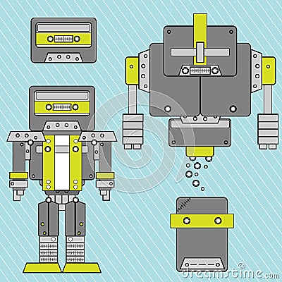 Music robot vector Vector Illustration