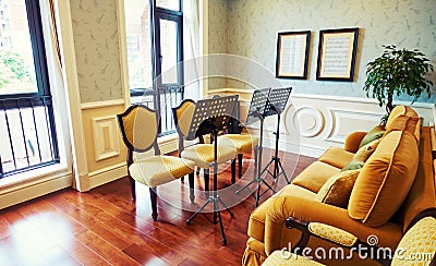 music study sitting room Stock Photo