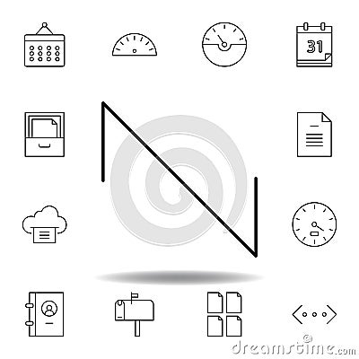 music saw tooth wave outline icon. Detailed set of unigrid multimedia illustrations icons. Can be used for web, logo, mobile app, Cartoon Illustration