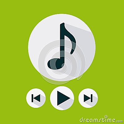 Music settings menu icons Vector Illustration