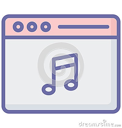 Basic RGB Barbecue Isolated Vector icon which can easily modify or edit Music sign Vector related to web browser windows and fully Vector Illustration