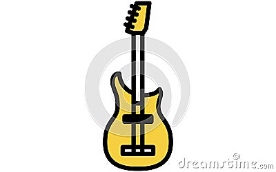 Music, simple bass icon (bassist Stock Photo