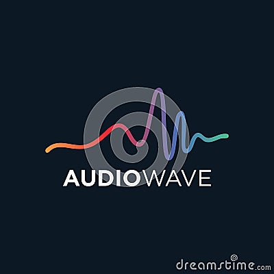 Music Sound Wave, Audio Technology, vector illustration Vector Illustration