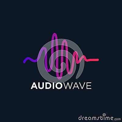 Music Sound Wave, Audio Technology, vector illustration Vector Illustration