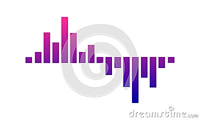 Music Sound Wave, Audio Technology, vector illustration Vector Illustration