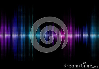 Music sound waves Vector Illustration