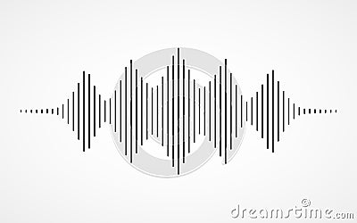 Music sound waves Vector Illustration