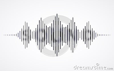 Music sound waves Vector Illustration