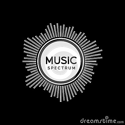 music spectrum logo minimalist Vector Illustration