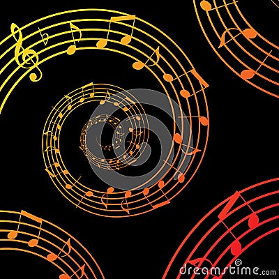 Music spiral Vector Illustration