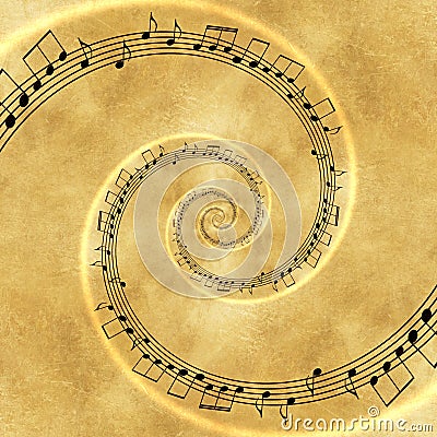 Music Spiral Concept Backdrop Stock Photo