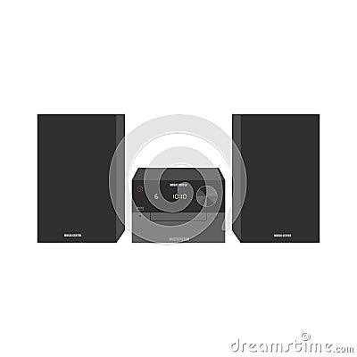 Music stereo audio system center vector illustration Vector Illustration