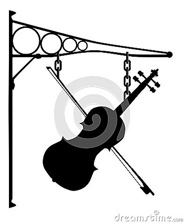 Music Store Sign Vector Illustration