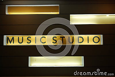 Music studio room Stock Photo