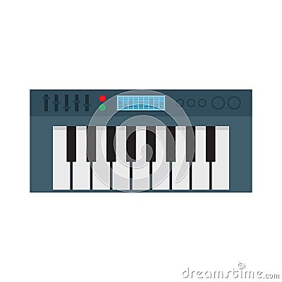 Music Synthesizer. Electronic Piano. Vector Vector Illustration