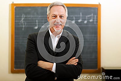 Music teacher Stock Photo