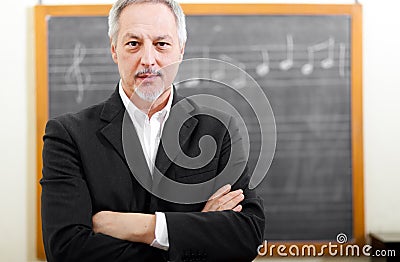 Music teacher Stock Photo