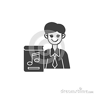 Music teacher vector icon Vector Illustration