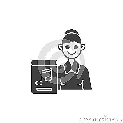 Music teacher vector icon Vector Illustration