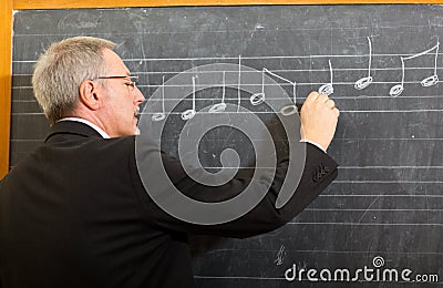 Music teacher Stock Photo