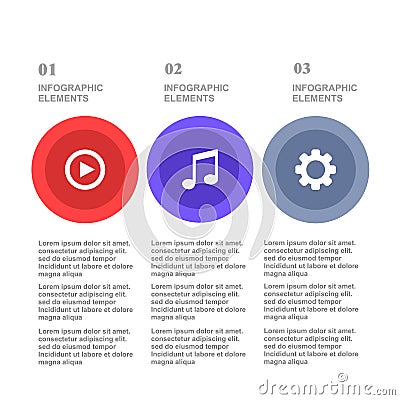 Music template, number paper, cut template. Conceptual creative template, infographics elements Cartoon Illustration