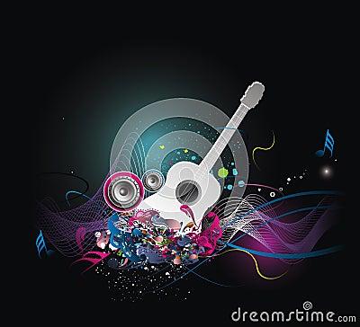 Music theme Cartoon Illustration