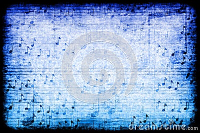 Music Themed Abstract Grunge Background Stock Photo