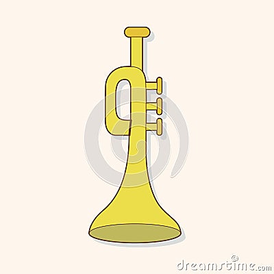 Music trumpet theme elements vector,eps Vector Illustration