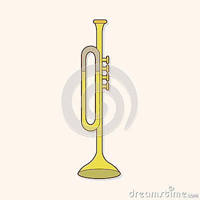 Music trumpet theme elements vector,eps Vector Illustration