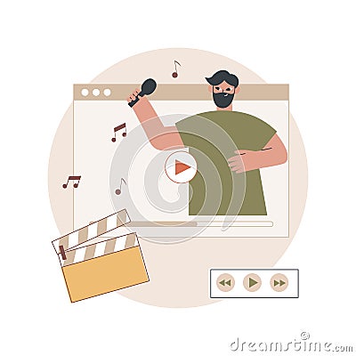 Music video abstract concept vector illustration. Vector Illustration