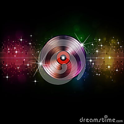 Music Vinyl Disco Background Stock Photo