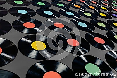 Music - Vinyl records Stock Photo