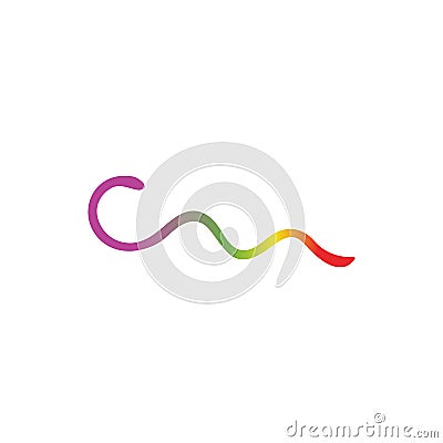 music wave logo or symbol tempalte Cartoon Illustration