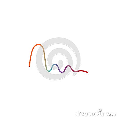 music wave logo or symbol tempalte Cartoon Illustration