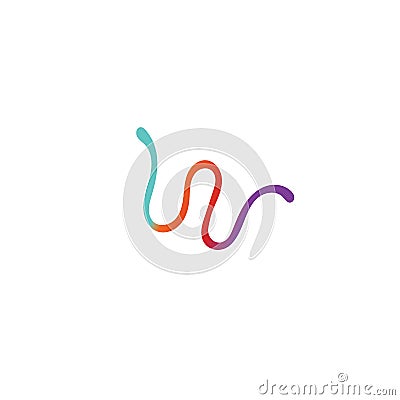 music wave logo or symbol tempalte Cartoon Illustration
