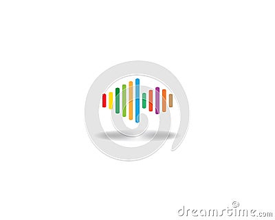 music wave logo Vector Illustration