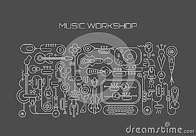 Music Workshop Vector Illustration