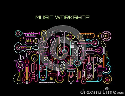 Music Workshop vector illustration Vector Illustration
