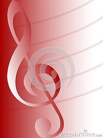 Musical Background-Red/eps Vector Illustration