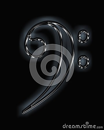 Musical bass clef Stock Photo