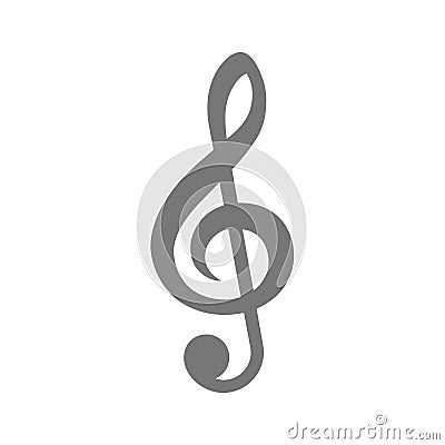 Musical clef vector icon Vector Illustration