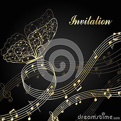 Musical design elements Vector Illustration