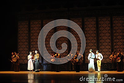 A musical family-The prelude of dance drama-Shawan events of the past Editorial Stock Photo