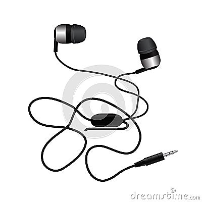 Musical headphones. Isolated Vector illustration. Vector Illustration